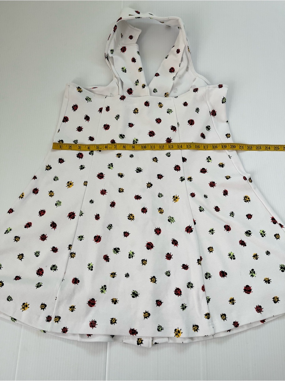 ModCloth NWT Upstate For The Weekend Tennis Dress White Multicolor Ladybugs 2X - Picture 6 of 8
